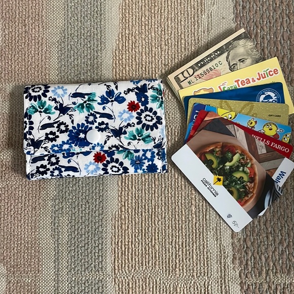 Stylish Snap Card Wallet/Business Card/Gift Card Holder made with Cotton Fabric - Picture 2 of 7